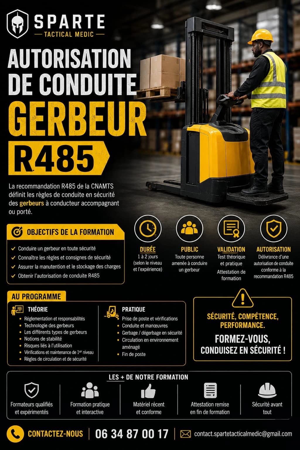 Autorisation de Conduite Gerbeur R485