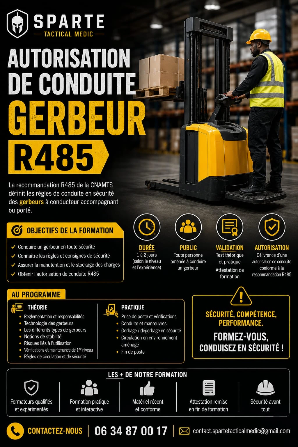Autorisation de Conduite Gerbeur R485
