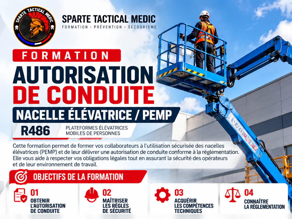 Autorisation de Conduite Nacelle Élévatrice / PEMP R486